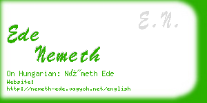 ede nemeth business card